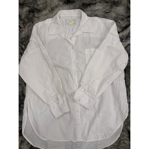 Maeve by Anthropologie Tops - Maeve Anthropologie Womens XL White Cotton Oversized Button Down Shirt OB1671678